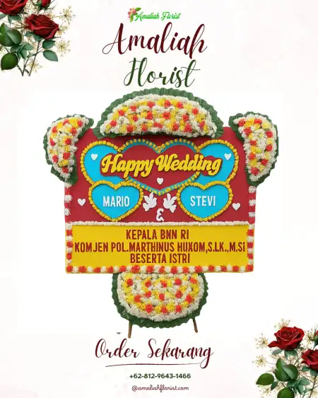 Papan Bunga Pernikahan Long Hurai